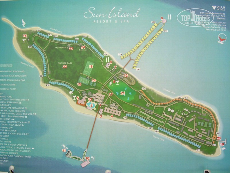 Карта sun island resort spa