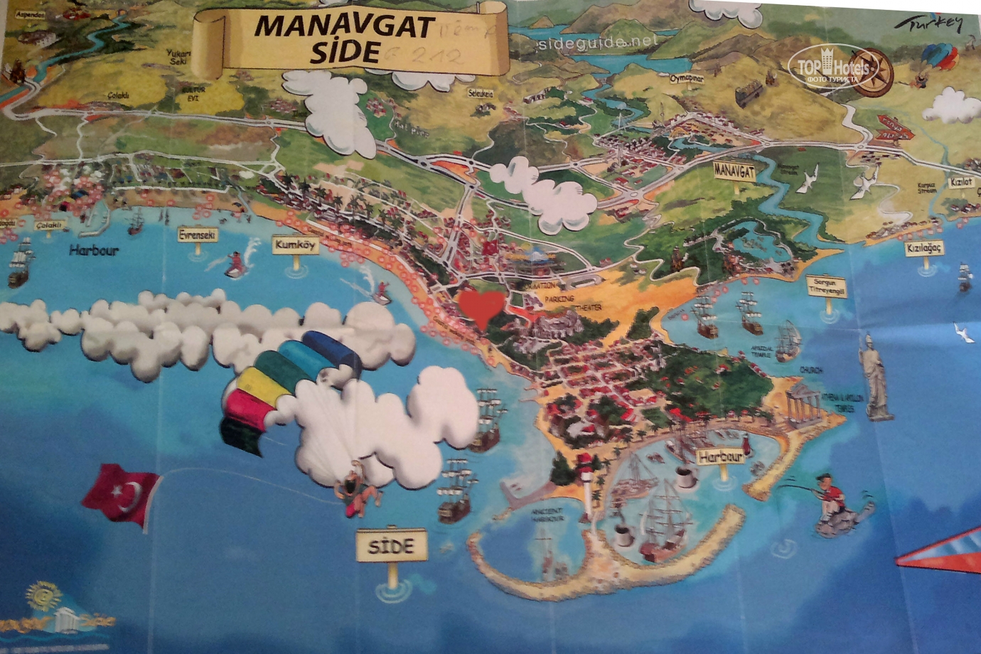 Карта Сиде Манавгат